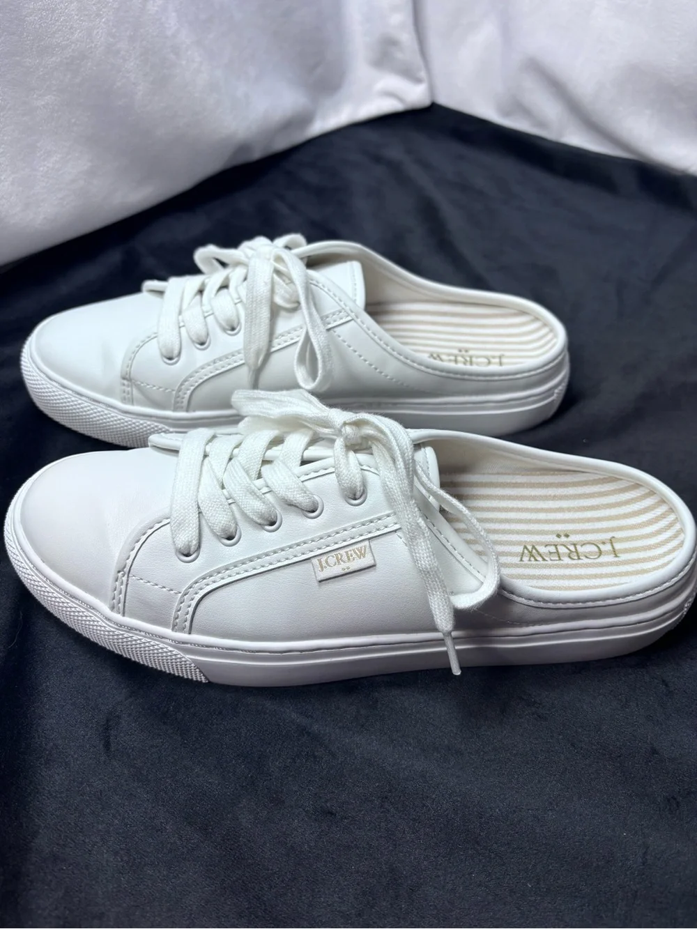 J.Crew Slip-On Mule Sneakers – White – Size 7.5